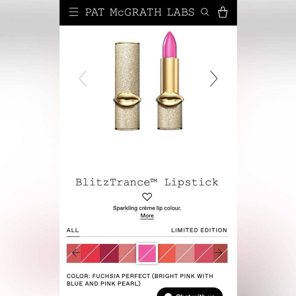 ISO seeking not selling Pat McGrath Blitztrance lipstick in Fuchsia Perfect 💗